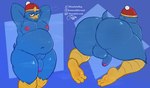 absurd_res anthro avian balls beak big_butt bird butt clothing fupa genitals hat hat_only headgear headgear_only headwear headwear_only hi_res king_dedede kirby_(series) male mostly_nude musk navel nintendo nipples non-mammal_balls non-mammal_nipples notsafeforwank nude overweight overweight_male penguin penis presenting presenting_hindquarters small_tail solo tail