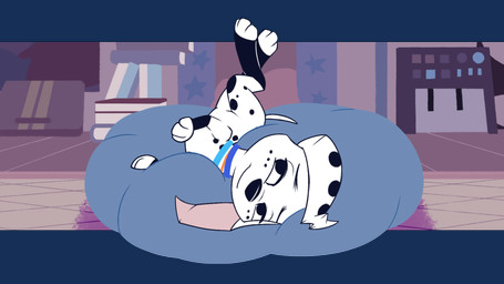 4_fingers bedroom_eyes black_body black_fur black_nose black_spots female feral fingers floppy_ears freckled_face freckles fur leg_markings long_ears lying markings narrowed_eyes pink_inner_ear seductive socks_(marking) solo spots spotted_body spotted_fur white_body white_fur rayhiros 101_dalmatian_street 101_dalmatians disney dolly_(101_dalmatians) canid canine canis dalmatian domestic_dog mammal 16:9 2020 alpha_channel hi_res widescreen