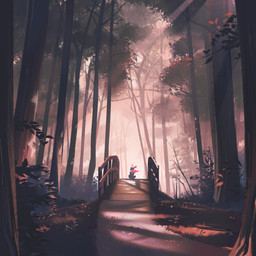 ambiguous_gender bridge feral forest fur grass hair leaf light light_beam multicolored_body multicolored_fur outside path plant quadruped scarf shrub solo spots sunbeam sunlight tail tree itsdanfango ansel_(itsdanfango) deer mammal 1:1 2019 absurd_res hi_res