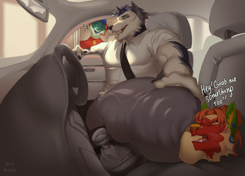 almost_fully_inside anthro big_penis body_in_urethra car casual_vore cock_vore drive-thru emanata feet_first fur genitals green_body green_scales group huge_penis hyper hyper_genitalia hyper_penis inside_car inside_vehicle male muscular penile penis red_body red_fur scales smile trio vehicle vein veiny_penis vore white_body white_fur willing_prey blackrabbitshone raz_(lightwolf17) canid canine canis mammal wolf absurd_res hi_res