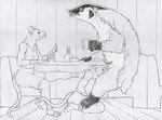 2021 anthro anthro_on_feral anthro_penetrated assisted_sex badger bartleby_(strega) bestiality claws deep_throat eating feet fellatio female feral feral_penetrating feral_penetrating_anthro foot_on_back greyscale group hand_in_pants hi_res male male/male male_penetrated male_penetrating male_penetrating_male mammal monochrome mug murid murine mustelid musteline neck_bulge obscured_penetration oral oral_penetration penetration penile penile_penetration penis_in_mouth rat rat_tail rodent sex short_tail snout strega tail trio whiskers