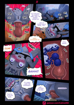 abdominal_bulge anal anal_beads anal_knot_fucking anal_knotting anal_penetration anal_tugging anthro bodily_fluids breasts clothing cum cum_in_ass cum_inflation cum_inside dialogue female flat_chested fur genital_fluids genitals gloves green_eyes grey_body grey_fur handwear inflation intestinal_bulge knot knotted_penis knotting male male/female object_in_ass penetration penis purple_eyes sex_toy sex_toy_in_ass sex_toy_insertion slim small_breasts small_waist speech_bubble x-ray_view call_me_ink disney zootopia judy_hopps nick_wilde canid canine fox lagomorph leporid mammal rabbit absurd_res comic hi_res