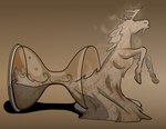 ambiguous_gender feral glass hooves horn hourglass_(object) mane sand solo juindalo mythology animate_inanimate equid equine mammal mythological_creature mythological_equine unicorn