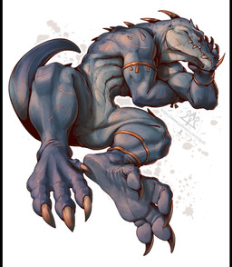 anthro claws fangs feet fingers foot_focus looking_at_viewer male nude soles solo tail teeth toe_claws toes kredri warhammer_(franchise) warhammer_fantasy crocodile crocodilian lizardman lizardman_(warhammer) reptile scalie hi_res