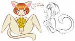 animal_crossing anthro blush bodily_fluids bottomless breasts clothed clothing cum cum_in_mouth cum_inside domestic_cat duo english_text faceless_character faceless_male felicity_(animal_crossing) felid feline felis female female_focus genital_fluids genitals hair heart_eyes heart_symbol hi_res lenafluffeena looking_at_viewer male male/female mammal nintendo nipples open_mouth oral pussy simple_background smile solo_focus spread_legs spreading text