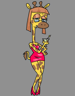alcohol anthro bangs beverage blue_eyes breasts brown_hair brown_markings brown_spots brown_tail_tuft cleavage clothed clothed_anthro clothed_female clothing cocktail cocktail_glass container cup dress drinking_glass eyelashes eyewear female female_anthro food footwear front_view fruit glass glass_container glass_cup glasses glistening glistening_clothing glistening_dress glistening_eyelids hair hand_on_hip high_heels holding_glass holding_object horn long_neck markings martini mature_anthro mature_female medium_breasts olive_(fruit) open_mouth ossicone plant rectangular_glasses red_clothing red_dress red_footwear red_high_heels shoes simple_background small_waist solo spots spotted_markings tail tail_tuft tuft wearing_glasses yellow_body yellow_ears yellow_tail creoquedibujo giraffe giraffid mammal 2024 digital_drawing_(artwork) digital_media_(artwork) full-length_portrait hi_res portrait