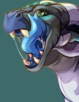 blue_tongue bodily_fluids feral forked_tongue green_eyes horn licking licking_lips mouth_shot open_mouth saliva saliva_string solo teeth thick_tongue tongue tongue_out conditional_dnp jingo824 mythology dragon mythological_creature mythological_scalie scalie hi_res female_(lore)