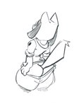 anthro bottomwear butt clothing female pants presenting presenting_hindquarters pulling_down_pants solo tail undressing undressing_self jekerela nintendo pokemon aurelia_(draycros) generation_4_pokemon pokemon_(species) riolu 3:4 hi_res sketch