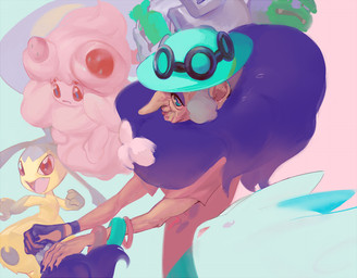 ambiguous_gender boa_(clothing) clothed clothing elderly female fully_clothed gym_leader hat headgear headwear looking_at_viewer smile solo_focus mighty-whydah nintendo pokemon opal_(pokemon) alcremie galarian_form galarian_weezing generation_3_pokemon generation_4_pokemon generation_8_pokemon human mammal mawile pokemon_(species) regional_form_(pokemon) ruby_cream_alcremie strawberry_sweet_alcremie togekiss 2020 digital_media_(artwork) digital_painting_(artwork) painting_(artwork)