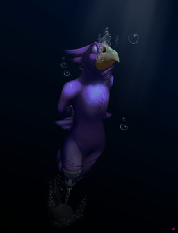 amputee anthro asphyxiation bdsm black_background bound bubble disability drowning high-angle_view missing_leg simple_background sinking snuff solo underwater water schizy final_fantasy square_enix avian chocobo 2017 dark_theme digital_media_(artwork) digital_painting_(artwork) hi_res painting_(artwork) shaded