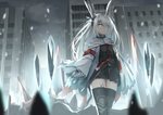 belt building clothing cloud female hair jacket legwear long_hair outside scarf solo stockings topwear white_hair mirufuaa arknights hypergryph studio_montagne frostnova_(arknights) animal_humanoid humanoid lagomorph lagomorph_humanoid leporid_humanoid mammal mammal_humanoid rabbit_humanoid 2020 hi_res