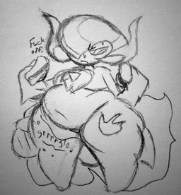 annoyed belly belly_overhang big_belly bodily_fluids burger chest_spike chest_tuft dialogue disembodied_hand duo eating eating_food featureless_feet feet femboy food hair hair_over_eye hand_on_another's_thigh holding_burger holding_food holding_object huge_hips looking_down looking_down_at_another love_handles male moobs navel not_furry obese obese_humanoid obese_male onomatopoeia open_mouth overweight overweight_humanoid overweight_male profanity pseudo_clothing rumbling_stomach solo_focus sound_effects spikes spikes_(anatomy) squish sweat sweatdrop talking_to_another text thick_thighs thigh_rub thigh_squish tuft weight_gain wide_hips alt_for_fat_art nintendo pokemon gardevoir generation_3_pokemon humanoid pokemon_(species) 2023 absurd_res english_text full-length_portrait graphite_(artwork) greyscale hi_res monochrome portrait sketch traditional_media_(artwork)
