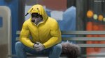 anthro bench biped blue_eyes blurred_background bottomwear clasped_hands clothed clothing contemplating costume denim denim_bottomwear denim_clothing fluffy fluffy_tail front_view fully_clothed holding_own_hand hood_up hoodie jeans male on_bench pants pikachu_hoodie pokemon_costume print_clothing sad sitting slice_of_life solo tail topwear yellow_clothing yellow_hoodie yellow_topwear geewolf mythology nintendo pokemon keanu_reeves rakan canid canine canis generation_1_pokemon mammal mythological_canine mythological_creature pikachu pokemon_(species) werecanid werecanine werecreature werewolf wolf 16:9 2020 digital_media_(artwork) digital_painting_(artwork) hi_res portrait shaded signature three-quarter_portrait widescreen