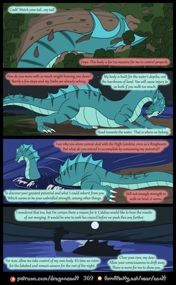 4_panel_comic belly big_belly cheek_spikes color_coded color_coded_speech_bubble dialogue dorsal_frill facial_spikes female feral fin fin_frill frill_(anatomy) full_moon furaffinity_logo green_eyes lake long_neck macro moon neck_frill night outside page_number partially_submerged patreon_logo plant scales shadow silhouette sky solo speech_bubble spiked_tail spikes spikes_(anatomy) star starry_sky tail teal_body teal_scales text tree ventral_scales rimentus furaffinity jewish_mythology mythology patreon rysindra_(rimentus) aquatic aquatic_dragon dragon leviathan mythological_creature mythological_marine mythological_scalie scalie comic english_text hi_res multiple_scenes url