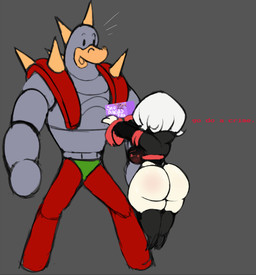 aged_up anthro big_butt bottomless breasts butt clothed clothing drugs duo female hair horn machine male male/female pills size_difference unitard white_hair jascoe-sauce dr._robotnik's_mean_bean_machine go_do_a_crime mythology pingas sega sonic_frontiers sonic_the_hedgehog_(series) dragon_breath sage_(sonic) badnik human humanoid mammal metal_dragon mythological_creature robot