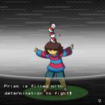 1:1 abstract_background ambiguous_gender animated balancing child clothed clothing crossover english_text eyes_closed frisk_(undertale) goobermation human human_only low_res mammal nintendo not_furry pokeball pokemon premier_ball short_playtime solo standard_pokeball text undertale undertale_(series) young