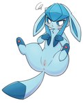 anus blue_body blue_eyes blush butt feet female feral genitals looking_at_viewer pawpads paws pussy simple_background solo spread_legs spreading white_background park_horang nintendo pokemon eeveelution generation_4_pokemon glaceon mammal pokemon_(species) hi_res