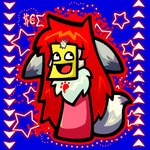 2000s_theme awesome_face female fur hair smile solo tail vanderdeer animal_humanoid humanoid mammal 1:1 hi_res meme