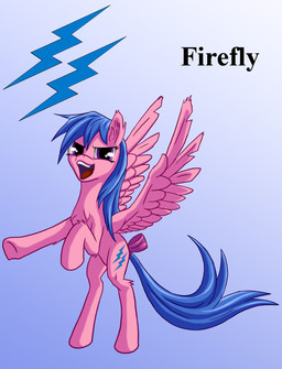 accessory blue_hair bow_(feature) bow_accessory bow_ribbon cutie_mark feathered_wings feathers female fur furgonomics gradient_background hair looking_at_viewer open_mouth pink_body pink_feathers pink_fur pre-g4 purple_eyes ribbons simple_background smile solo tail tail_accessory tail_bow tail_ribbon wings starbat hasbro mlp_g1 my_little_pony my_little_pony_'n_friends mythology firefly_(pre-g4) equid equine mammal mythological_creature mythological_equine pegasus hi_res shaded
