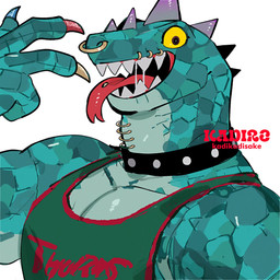 anthro basketball_uniform bodily_fluids clothed clothing collar facial_piercing green_body green_clothing green_scales green_shirt green_topwear head_spikes looking_at_viewer male mouth_piercing multicolored_claws muscular muscular_anthro muscular_male neck_piercing nose_piercing piercing purple_spikes saliva scales shirt simple_background solo spikes spikes_(anatomy) sportswear studded_collar studs tongue tongue_out tongue_piercing topwear uniform white_background yellow_sclera kadikadisake goat_(movie) sony_corporation sony_pictures modo_olachenko komodo_dragon lizard monitor_lizard reptile scalie 1:1 2025 digital_media_(artwork) hi_res