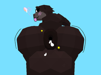 anthro anus backsack balls big_anus big_balls big_butt blue_background blush blush_lines bodily_fluids brown_hair butt cum cum_in_ass cum_inside dessert doughnut food genital_fluids genitals hair heart_symbol huge_anus huge_balls huge_butt hyper hyper_balls hyper_genitalia looking_at_viewer looking_back looking_back_at_viewer male male_anthro nude nude_anthro nude_male pastry puffy_anus simple_background solo star_symbol tail tongue tongue_out samichott_(artist) ace_giant_otter_(samichott) giant_otter mammal mustelid otter river_otter 2025 3d_(artwork) 4:3 digital_media_(artwork) pictographics signature
