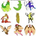 1:1 2010 3_toes 4_breasts antennae_(anatomy) anthro anthrofied arthropod arthropod_taur avian beak beedrill big_breasts black_eyes black_sclera breasts butt butterfree caterpie claws eyelashes feathered_wings feathers feet female flying generation_1_pokemon genitals group hair hands_behind_head horn human_taur humanoid_taur hymenopteran ignatius_husky insect insect_wings kakuna lepidopteran looking_at_viewer metapod multi_breast multi_nipple nintendo nipples non-mammal_breasts nude open_mouth pidgeot pidgeotto pidgey pokemon pokemon_(species) pussy red_eyes simple_background smile standing taur toe_claws toes weedle white_background white_eyes wings yellow_sclera