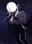 ambiguous_gender anthro detailed_background moon night outside sky smile solo star starry_sky necroizu avian bird owl 2022 digital_media_(artwork) hi_res