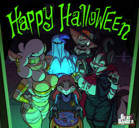 anthro bed_sheet bedding bedroom_eyes big_breasts breasts brown_body brown_fur candy_bucket cleavage clothed clothing cosplay costume curvy_figure ear_piercing eyeshadow female first_person_view fur green_light grey_body grey_fur group hand_behind_head happy_halloween holidays looking_at_viewer makeup mummy_costume mummy_wrappings narrowed_eyes night nipple_outline one_eye_closed outside piercing pose purple_body seductive standing text trick-or-treating vampire_costume white_body white_fur wink witch_costume ultrahyper beat_banger bunfan_games disney halloween zootopia cathy_smith dawna_mabel elaine_claire gale_shinpen judy_hopps zoe_monroe avian bovid canid canine caprine domestic_cat felid feline felis lagomorph leporid mammal rabbit raccoon_dog sheep tanuki 2024 absurd_res digital_media_(artwork) english_text hi_res signature