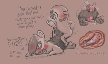 anal anal_fluids anal_penetration anthro ass_up beak blush bodily_fluids brown_background canon_x_oc cheek_tuft curling_talons curling_toes dialogue doggystyle dominant dominant_male duo erection eyes_closed facial_piercing facial_tuft feathers feet from_behind_position genital_fluids genital_piercing genitals hand_on_butt hand_on_hip head_feathers head_tuft heart_eyes heart_symbol internal internal_anal lamp lantern leaking_precum looking_pleasured lying male male/male motion_lines multiple_angles nose_beak nose_piercing on_front open_mouth penetration penis penis_piercing piercing precum precum_in_ass precum_inside precum_on_ground prince_albert_piercing raised_tail ruffled_feathers satisfied satisfied_look sex simple_background submissive submissive_male surprised tail tail_feathers talons tapering_penis text thrusting toes toony toony_eyes tuft vein veiny_penis wide_eyed wings undergreysnest level-5 ni_no_kuni ni_no_kuni_(series) bird_(undergreysnest) drippy_(ni_no_kuni) avian bird fairy dated english_text hi_res monochrome signature sketch watermark