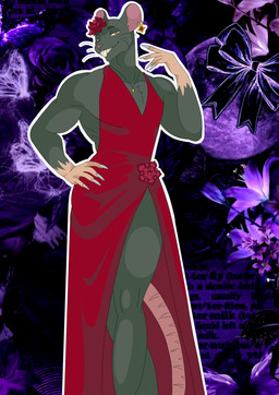 anthro clothing dress elegant male muscular sander_the_bull vittorio_raimondo mammal murid murine rat rodent absurd_res hi_res