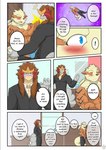 abs absurd_res age_difference anthro arcanine blush boss_and_employee ceo_entei_(shinobiya) clothed clothing comic curtains desk dialogue document dreamy dressing_up duo english_text entei eyes_closed furniture generation_1_pokemon generation_2_pokemon hair hi_res legendary_pokemon looking_pleasured male muscular muscular_male necktie nintendo pokemon pokemon_(species) pushing_away shinobiya suit table text tied_hair topless topwear underwear unzipped unzipped_pants vest windy_(shinobiya) zipper