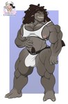 anthro big_pecs bulge clothed clothing dreadlocks front_view hand_on_belly jockstrap looking_at_viewer male muscular muscular_male nipples partially_clothed pecs scar skimpy solo standing tight_clothing underwear 1ceberg halo_(series) microsoft xbox_game_studios alien jiralhanae absurd_res hi_res