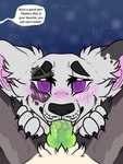 ambiguous_gender anthro blush bodily_fluids colored_saliva duo face_fucking fellatio genitals green_penis hypnosis hypnotic_eyes intersex intersex/male irrumatio male mind_control oral penile penis purple_eyes purple_saliva saliva sex sucking unusual_bodily_fluids unusual_saliva aceofspxdez bigcat corai_(aceofspxdez) kito_(emobikemate) felid feline leopard mammal pantherine hi_res