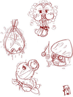 ball_gag bdsm bedroom_eyes blush bodily_fluids bondage bound cum dripping drooling exhibitionism flower forced gag gagged genital_fluids hypnosis mind_control narrowed_eyes plant restraints rope rope_bondage saliva seductive shaking spiral spiral_eyes sweat inkdoll electronic_arts plants_vs._zombies popcap_games elemental_creature flora_fauna flower_creature hypno-shroom lily_pad_(pvz) peashooter_(pvz) sunflower_(pvz) sketch sketch_page