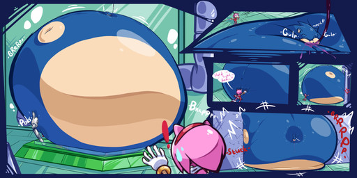 anthro belly belly_expansion big_belly body_inflation dialogue duo expansion female hose hose_in_mouth hose_inflation huge_belly hyper hyper_belly hyper_inflation immobile inflation liquid_inflation male overweight rolling_another round_body sound_effects speech_bubble spherical_inflation text secretstarroom sega sonic_the_hedgehog_(series) amy_rose sonic_the_hedgehog eulipotyphlan hedgehog mammal 2023 2:1 absurd_res archived_source cel_shading colored digital_drawing_(artwork) digital_media_(artwork) english_description english_text hi_res shaded