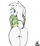 ambiguous_gender anthro bent_over blue_eyes bottomless butt clothed clothing floppy_ears fur looking_at_viewer looking_back looking_back_at_viewer rear_view shaking_butt simple_background smile solo teasing young young_ambiguous young_anthro byondrage third-party_edit undertale undertale_(series) asriel_dreemurr boss_monster_(undertale) bovid caprine goat mammal 2016 2d_animation animated colored digital_media_(artwork) frame_by_frame portrait short_playtime three-quarter_portrait