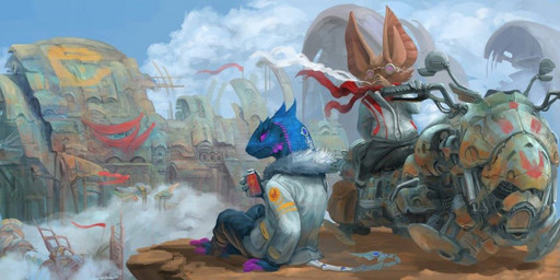 anthro bat_ears beverage beverage_can blue_body bottomwear cigarette cigarette_in_mouth cigarette_smoke clothed clothing cloud detailed_background duo eyewear fur goggles hoverbike hug jacket machine male male/male motorcycle object_in_mouth pants scarf smoke smoking solo tan_body tan_fur topwear tuft vehicle neungsonie battery_(neungsonie) ecko_(neungsonie) bat desert_long-eared_bat lizard mammal reptile scalie wingless_bat digital_media_(artwork)