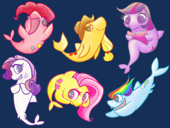 alpha_channel applejack_(mlp) aquatic blonde_hair blue_eyes blue_skin book bow_tie cowboy_hat cute cutie_mark female feral fins fish fluttershy_(mlp) friendship_is_magic green_eyes group hair hat marine multi-colored_hair my_little_pony pink_hair pink_skin pinkie_pie_(mlp) plain_background purple_eyes purple_hair purple_skin rainbow_dash_(mlp) rarity_(mlp) sea_pony shark transparent_background twilight_sparkle_(mlp) two_tone_hair white_skin yellow_skin
Rating: Safe
Score: 11
User: ktkr
Date: November 19, 2012