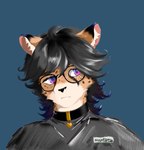 anthro feral fur head male male/male solo zhuohua domestic_cat felid feline felis leopard mammal pantherine original_character hi_res