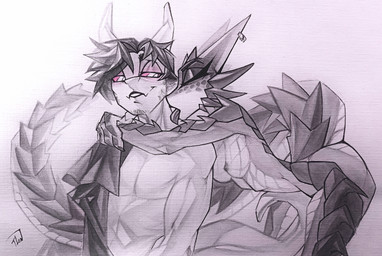 anthro duo female furgonomic_piercing furgonomics horn horn_piercing licking male male/female neck_lick piercing red_eyes romantic tongue tlen_borowski mythology darya_(tlen) dragon mythological_creature mythological_scalie reptile scalie absurd_res hi_res painting_(artwork) traditional_media_(artwork) traditional_painting_(artwork)