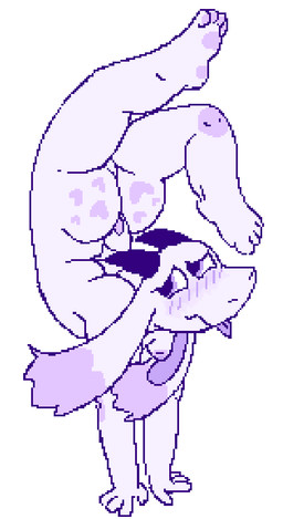 anthro blush breasts butt feet fluffy handstand horn humanoid_feet long_ears nude paw_markings perineum plantigrade solo tail tongue tongue_out lilacfluffygoat lilac_(lilacfluffygoat) boss_monster_(undertale) bovid caprine goat mammal aliasing binary_drawing digital_drawing_(artwork) digital_media_(artwork) trans_(lore) trans_woman_(lore)