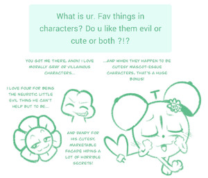 ambiguous_gender ask_blog eyes_closed feet grin group hindpaw infatuation not_furry paws plant simple_background smile teeth text trio white_background clockstops3am conditional_dnp battle_for_dream_island blushcrunch_studio dandy's_world object_shows dandy_(dandy's_world) four_(bfb) animate_inanimate elemental_creature flora_fauna living_clock toon_(dandy's_world) 2025 english_text green_and_white hi_res monochrome