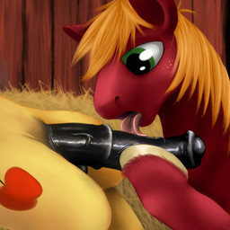 animal_genitalia animal_penis balls black_penis cutie_mark duo equine_genitalia equine_penis erection feral genitals hair hay hooves licking male male/male male_penetrated male_penetrating male_penetrating_male nude oral penetration penile penis penis_lick sex tongue tongue_out vein dustyvalentino friendship_is_magic hasbro my_little_pony big_macintosh_(mlp) braeburn_(mlp) earth_pony equid equine horse mammal pony 1:1 hi_res source_request cousins_(lore) incest_(lore)