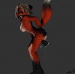 anthro bodily_fluids breasts cum dildo female genital_fluids sex_toy solo big_o_(artist) canid canine fox mammal 3d_(artwork) digital_media_(artwork)