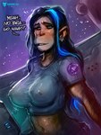 anthro breasts clothing ear_piercing ear_ring female nipples piercing ring_piercing science_fiction shirt solo syn_club topwear neurodyne syn_(neurodyne) ape chimpanzee haplorhine humanoid mammal pan_(genus) primate 2023 3:4