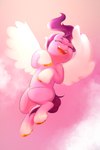 female fluffy_wings fur hair hooves leg_markings markings open_mouth open_smile pink_body pink_fur purple_hair smile socks_(marking) solo wings aztrial hasbro mlp_g5 my_little_pony mythology pipp_petals_(mlp) equid equine mammal mythological_creature mythological_equine pegasus pink_theme