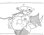 anthro areola belly big_belly black_clothing blush blush_lines bodily_fluids breasts clothing fangs female fire genitals huge_belly hyper hyper_belly legwear navel nipples non-mammal_nipples open_mouth outie_navel prehensile_tail puffy_areola puffy_nipples pussy smoke_from_belly solo sweat tail tears teeth thick_thighs thigh_highs thigh_highs_only wings hage dig_dug fygar lizard reptile scalie hi_res monochrome