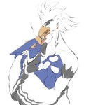 anthro athletic athletic_anthro athletic_male beak beak_kiss blue_body blue_feathers blush duo feathers french_kissing green_eyes kissing male male/male nude white_body white_feathers wings coni_coooo breath_of_the_wild nintendo the_legend_of_zelda revali teba_(tloz) avian rito hi_res