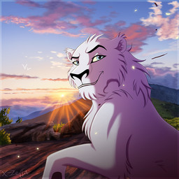 blue_eyes cloud day detailed_background feral fur looking_at_viewer outside sky smile solo sun white_body white_fur x-zelfa jarmara felid mammal 1:1 2014 digital_media_(artwork)