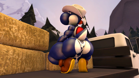 anthro big_butt biped black_eyes blue_body boots butt clothed clothing cowboy cowboy_hat crouching footwear half-closed_eyes hat headgear headwear huge_butt looking_away male muscular muscular_anthro muscular_male narrowed_eyes presenting presenting_hindquarters public shoes solo speedo squatting_pose swimwear thick_thighs topless topless_anthro topless_male underwear logdoesrenders mario_bros mythology nintendo boone_(logdoesrenders) fan_character blue_yoshi dinosaur dragon mythological_creature mythological_scalie prehistoric_species reptile scalie yoshi 16:9 3d_(artwork) 4k absurd_res digital_media_(artwork) hi_res source_filmmaker_(artwork) widescreen